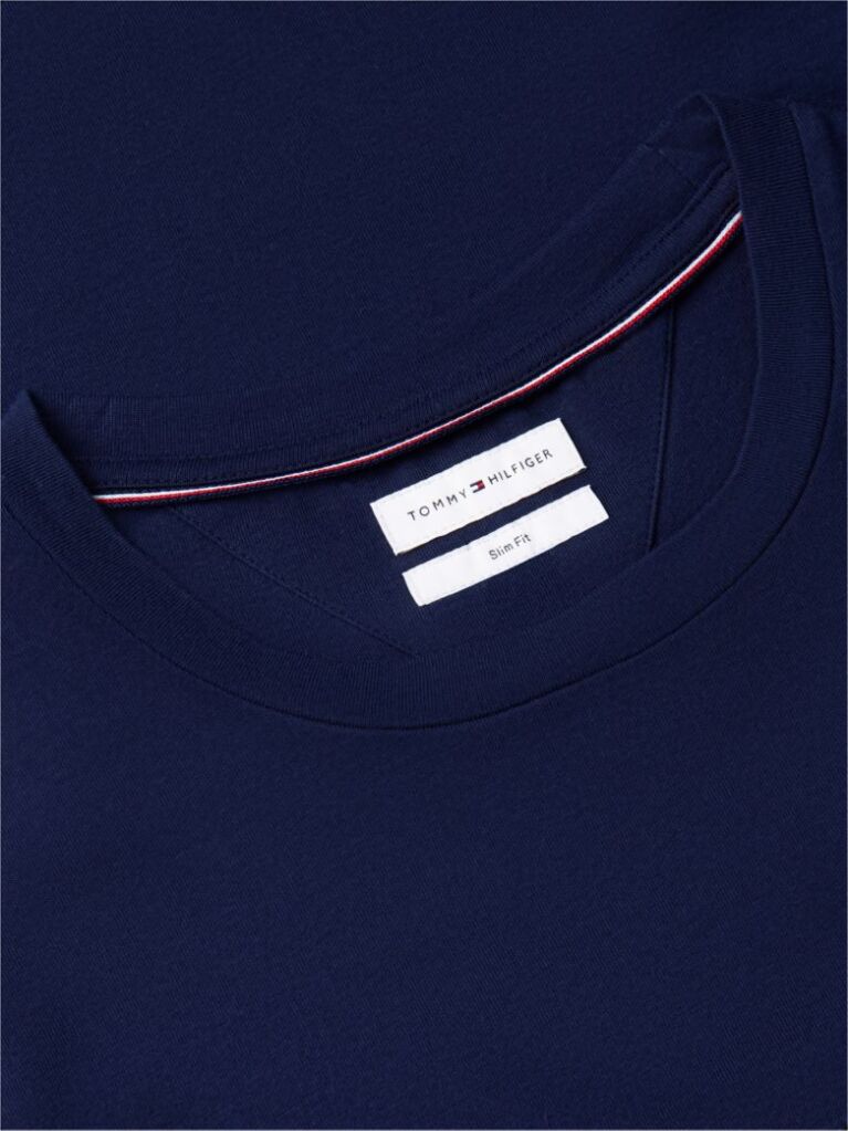 Blue Organic Cotton Chest Logo T-Shirt  Men