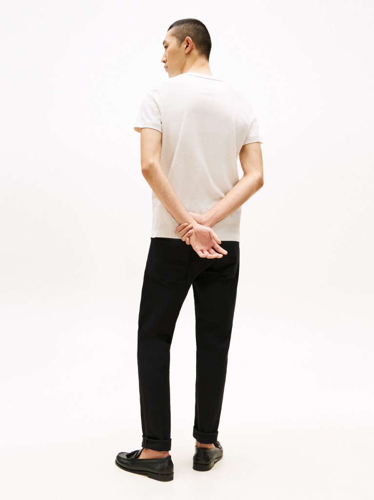 Beige Organic Cotton Chest Logo T-Shirt  Men