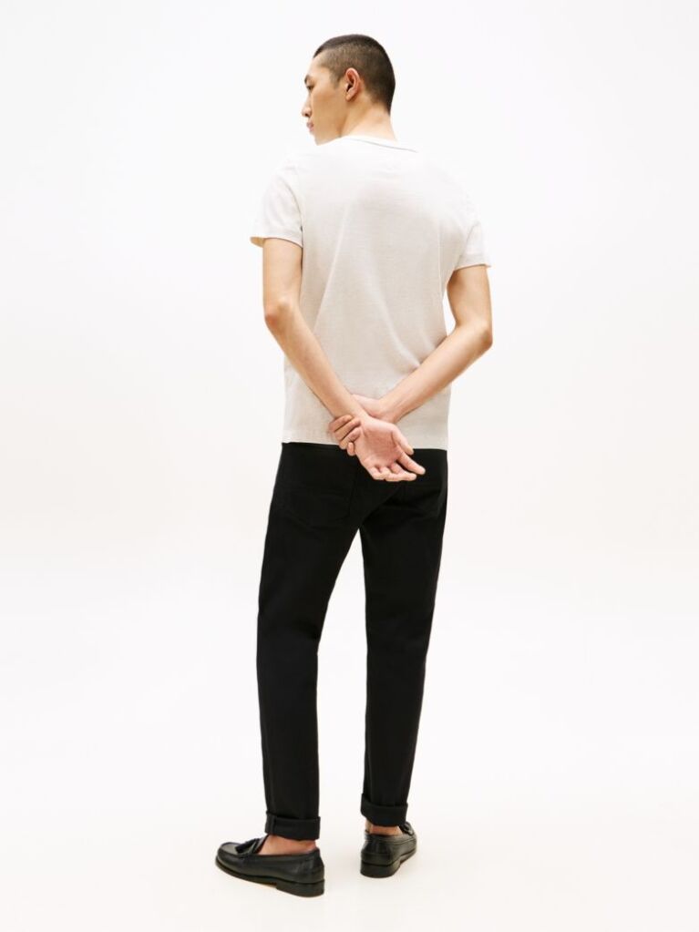 Beige Organic Cotton Chest Logo T-Shirt  Men