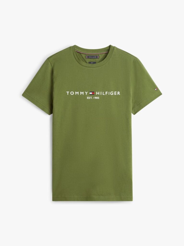 Green Organic Cotton Chest Logo T-Shirt  Men