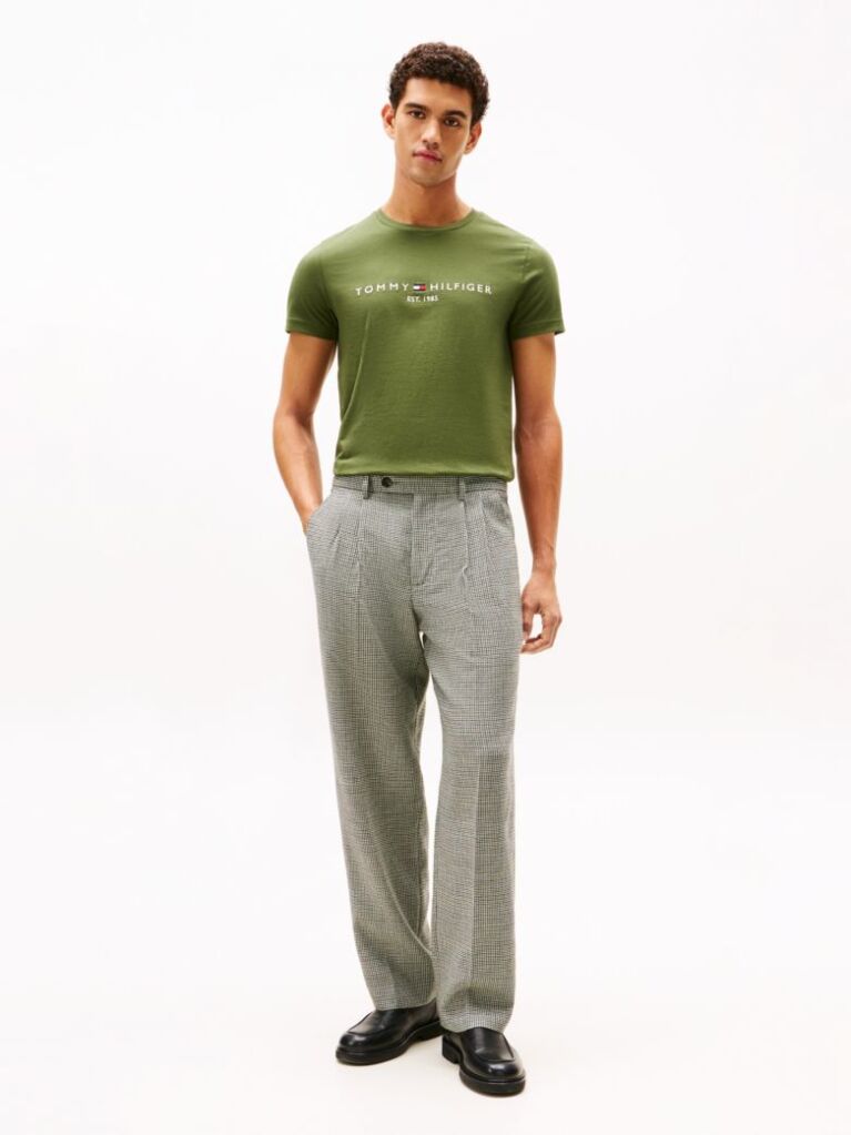 Green Organic Cotton Chest Logo T-Shirt  Men