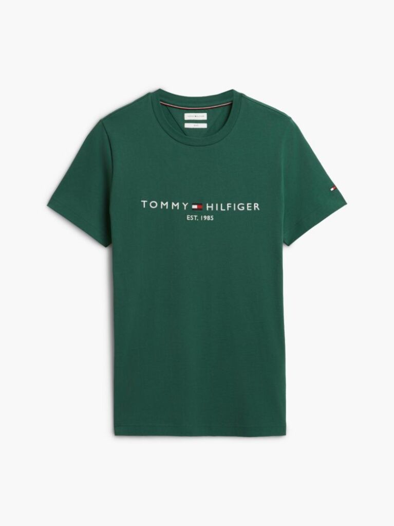 Green Organic Cotton Chest Logo T-Shirt  Men