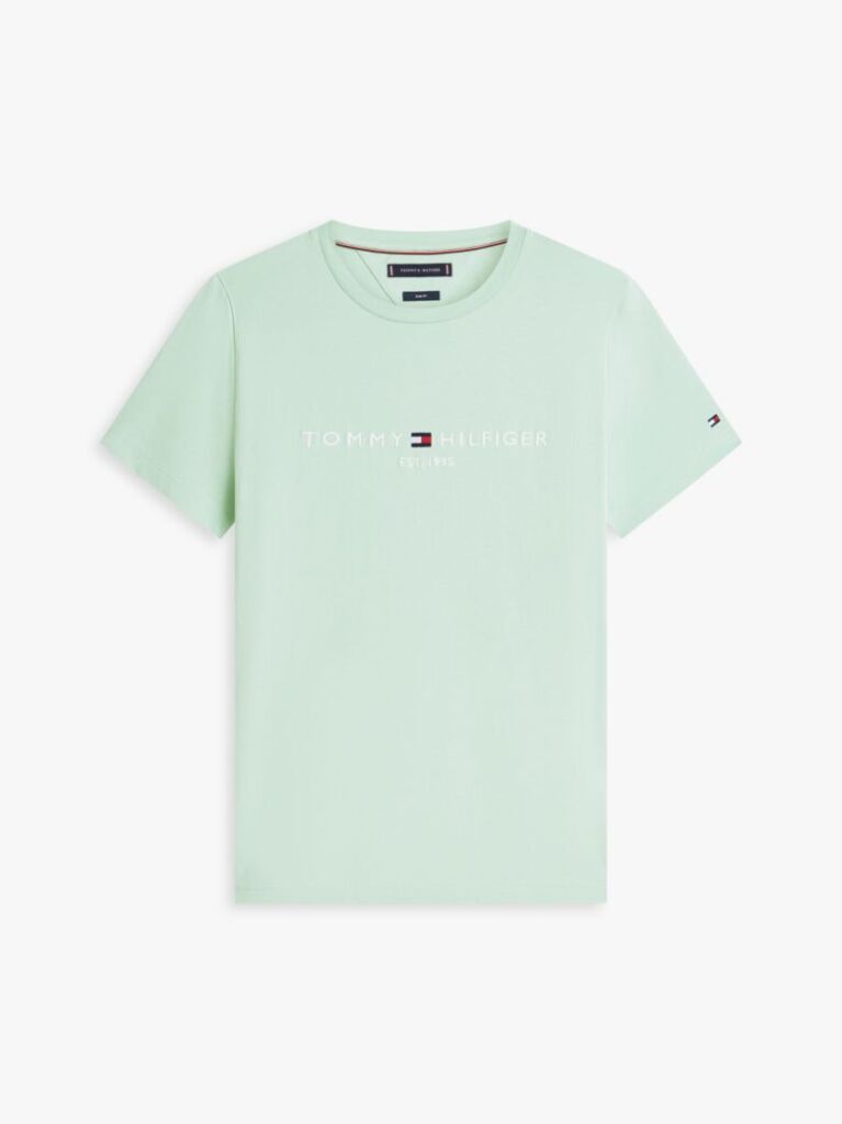 Green Organic Cotton Chest Logo T-Shirt  Men