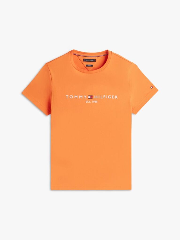 Orange Organic Cotton Chest Logo T-Shirt  Men