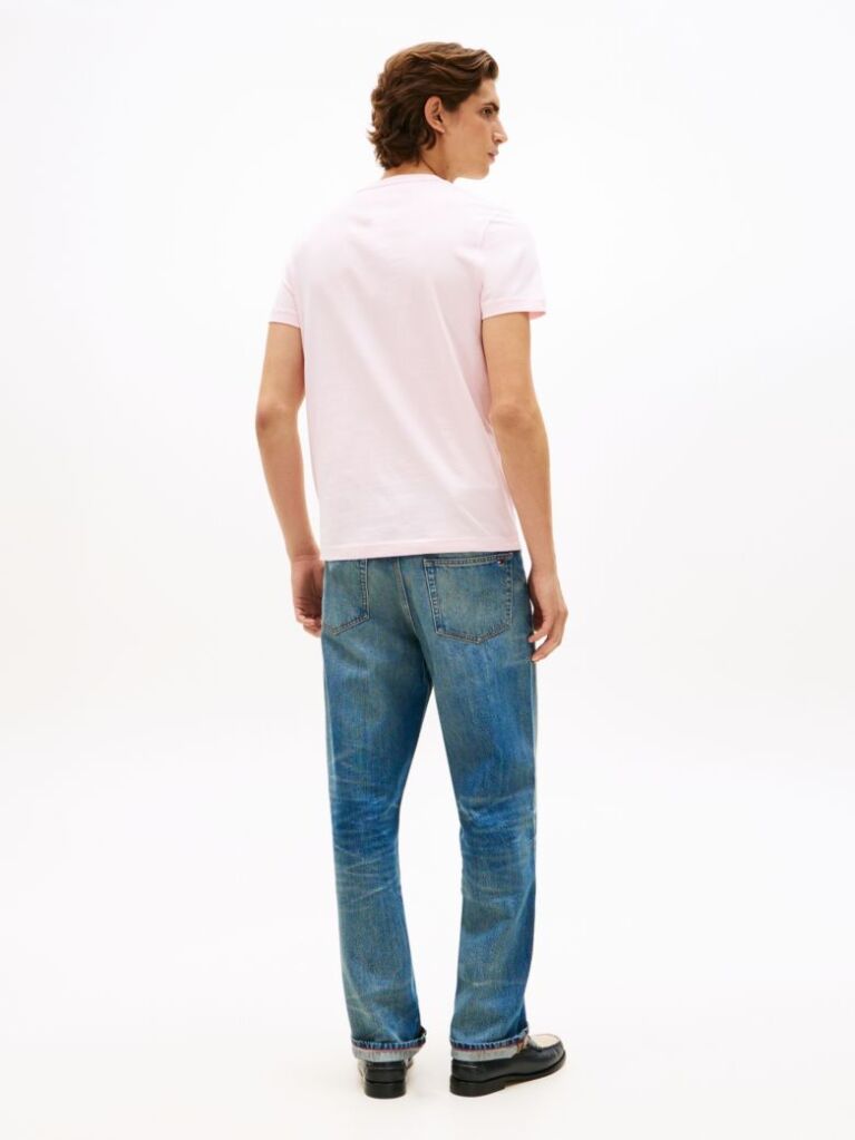 Pink Organic Cotton Chest Logo T-Shirt  Men