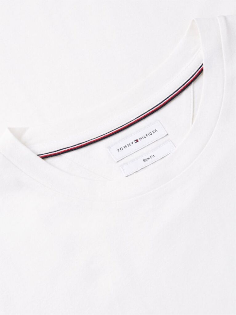 Beige Organic Cotton Chest Logo T-Shirt  Men