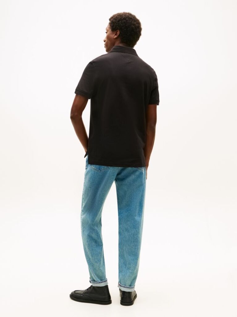 Black 1985 Organic Cotton Regular Fit Polo  Men