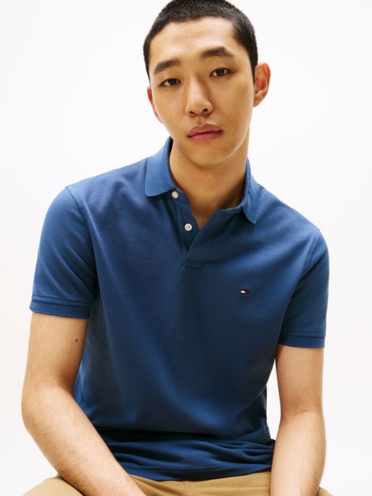 Blue 1985 Organic Cotton Regular Fit Polo  Men