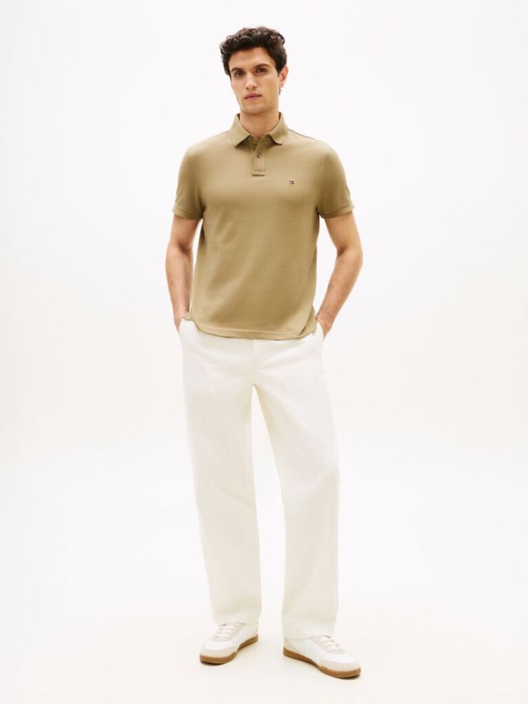 Beige 1985 Organic Cotton Regular Fit Polo  Men