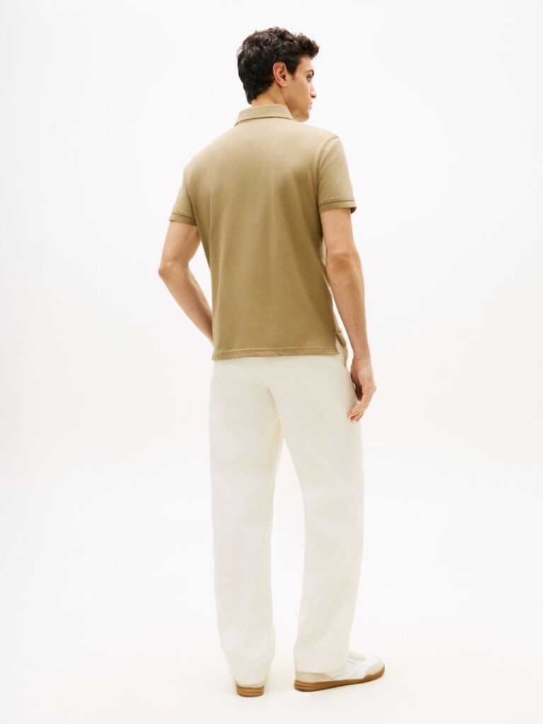 Beige 1985 Organic Cotton Regular Fit Polo  Men
