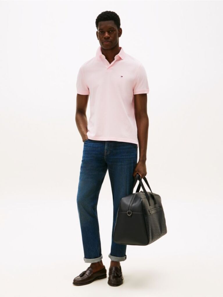 Pink 1985 Organic Cotton Regular Fit Polo  Men