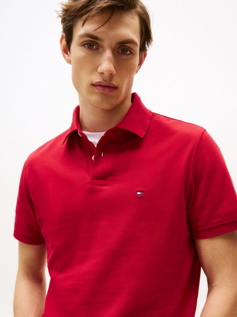 Red 1985 Organic Cotton Regular Fit Polo  Men