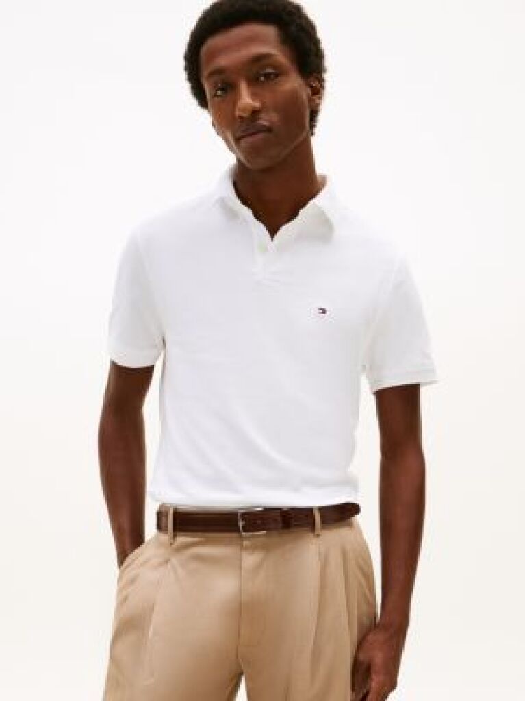 White 1985 Organic Cotton Regular Fit Polo  Men