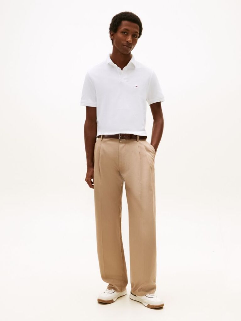 White 1985 Organic Cotton Regular Fit Polo  Men