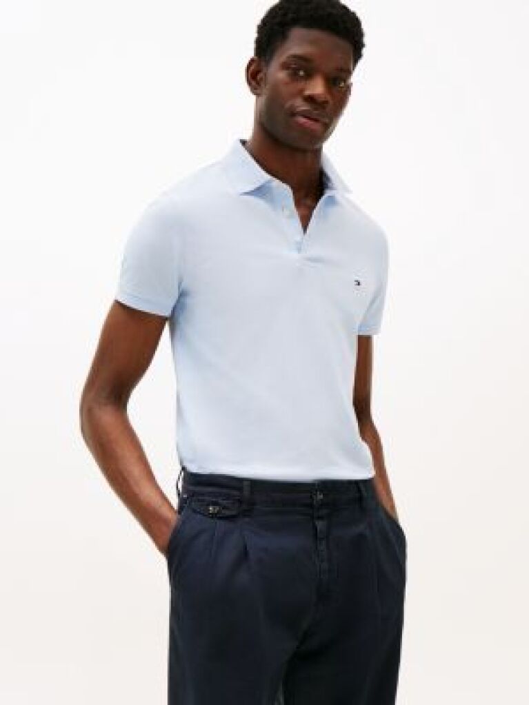 Blue 1985 Organic Cotton Slim Fit Polo  Men