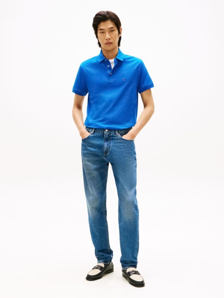 Blue 1985 Organic Cotton Slim Fit Polo  Men