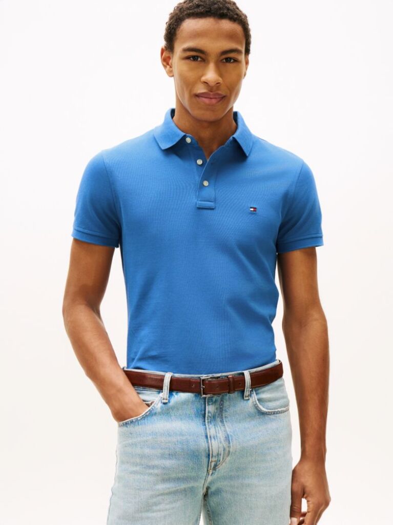 Blue 1985 Organic Cotton Slim Fit Polo  Men