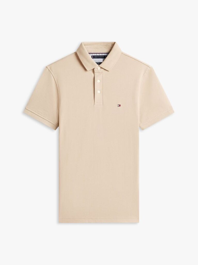 Beige 1985 Organic Cotton Slim Fit Polo  Men