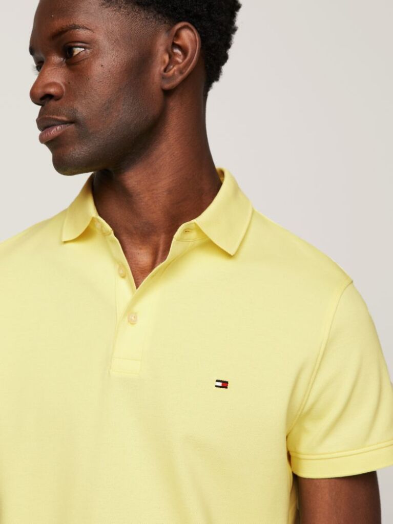 Yellow 1985 Organic Cotton Slim Fit Polo  Men