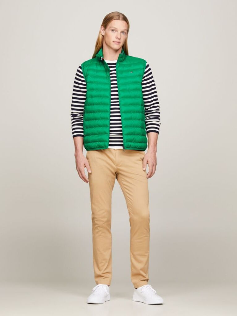 Green Recycled Quilted Packable Vest  Men