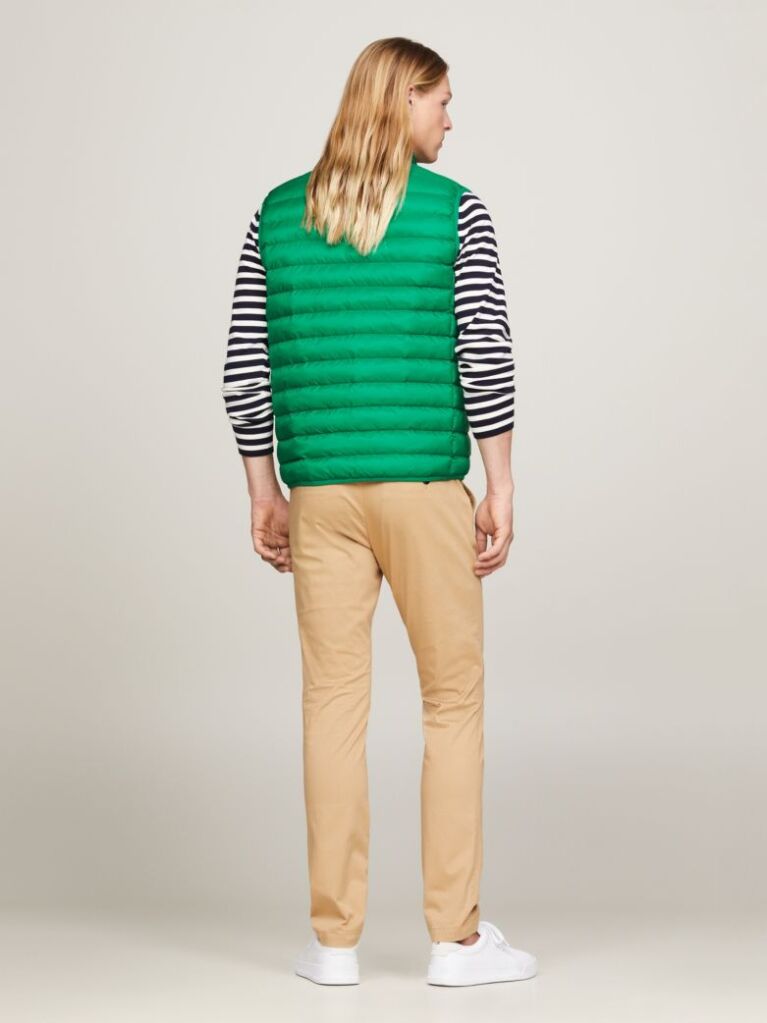Green Recycled Quilted Packable Vest  Men
