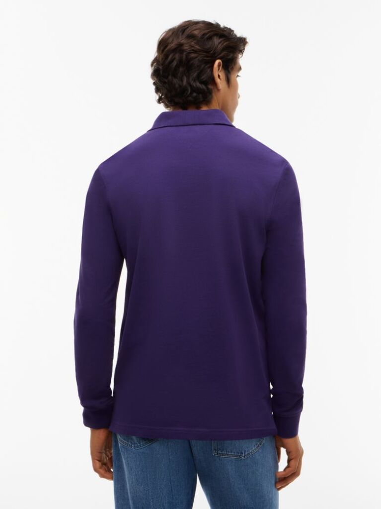 Purple 1985 TH Flex Regular Fit Long Sleeve Polo  Men