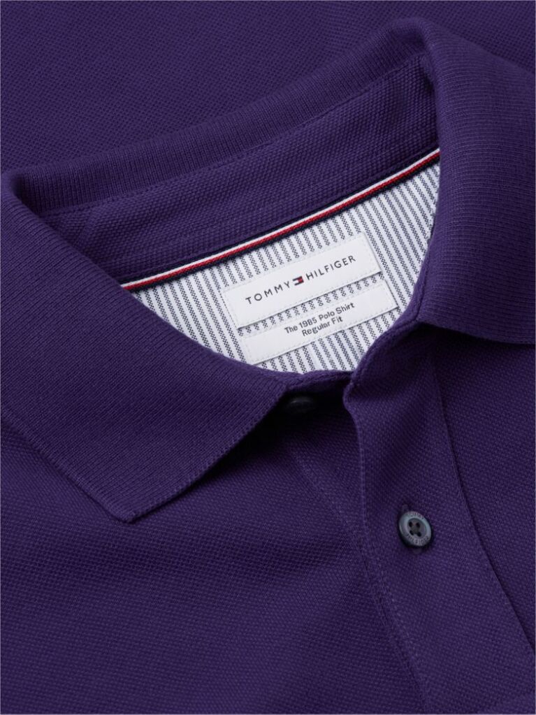Purple 1985 TH Flex Regular Fit Long Sleeve Polo  Men
