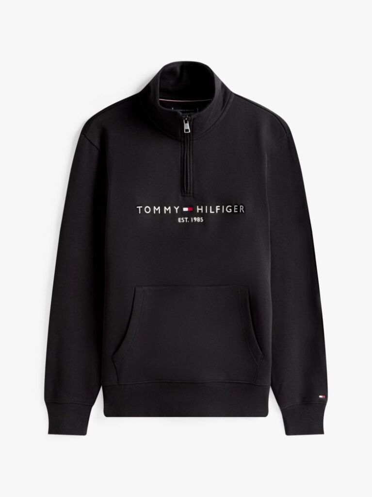 Black Combining casual style with enhanced comfort, this sweatshirt is made from flex fleece and has a cosy, zip-adjustable mock turtleneck.  Men