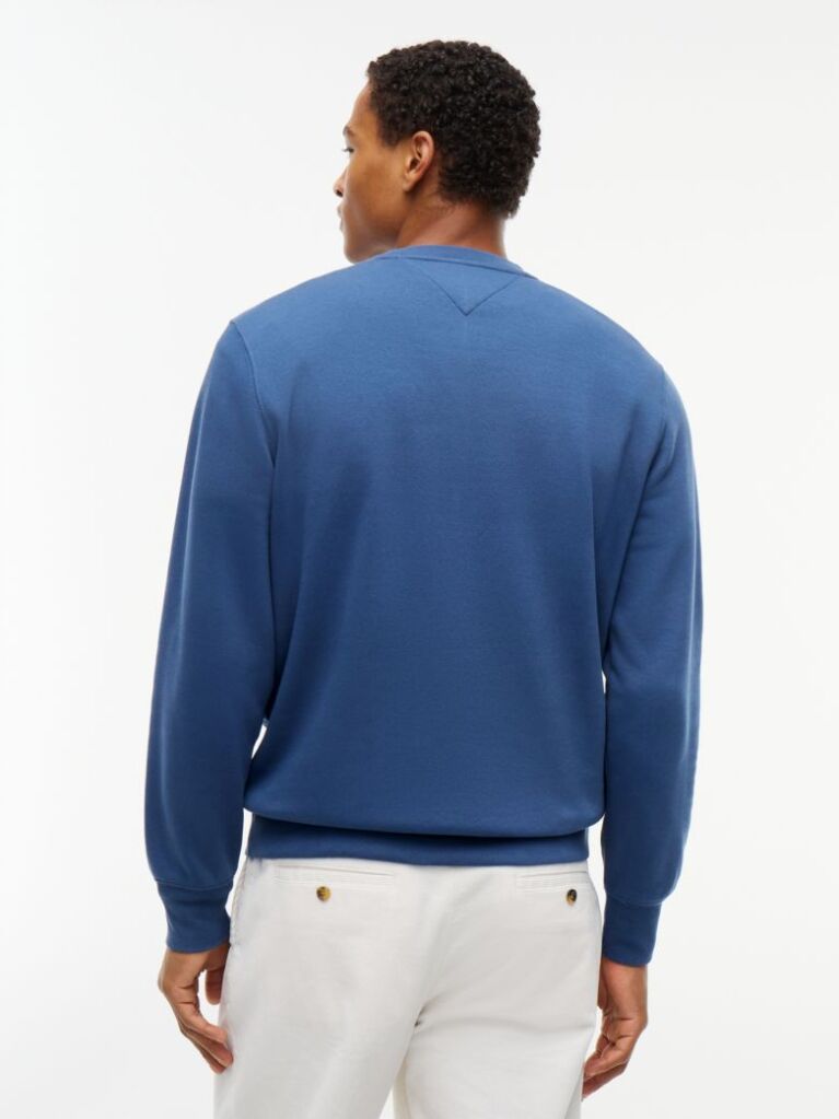 Blue Combining casual style with enhanced comfort, this sweatshirt is made from flex fleece and has a cosy, zip-adjustable mock turtleneck.  Men