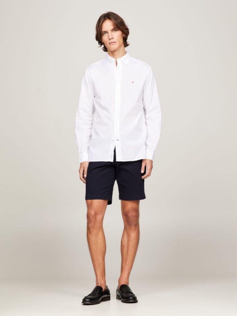 White TH Flex Cotton Poplin Shirt  Men