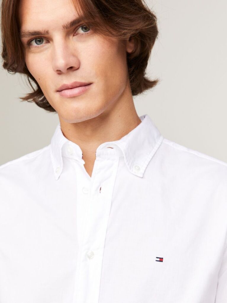 White TH Flex Cotton Poplin Shirt  Men