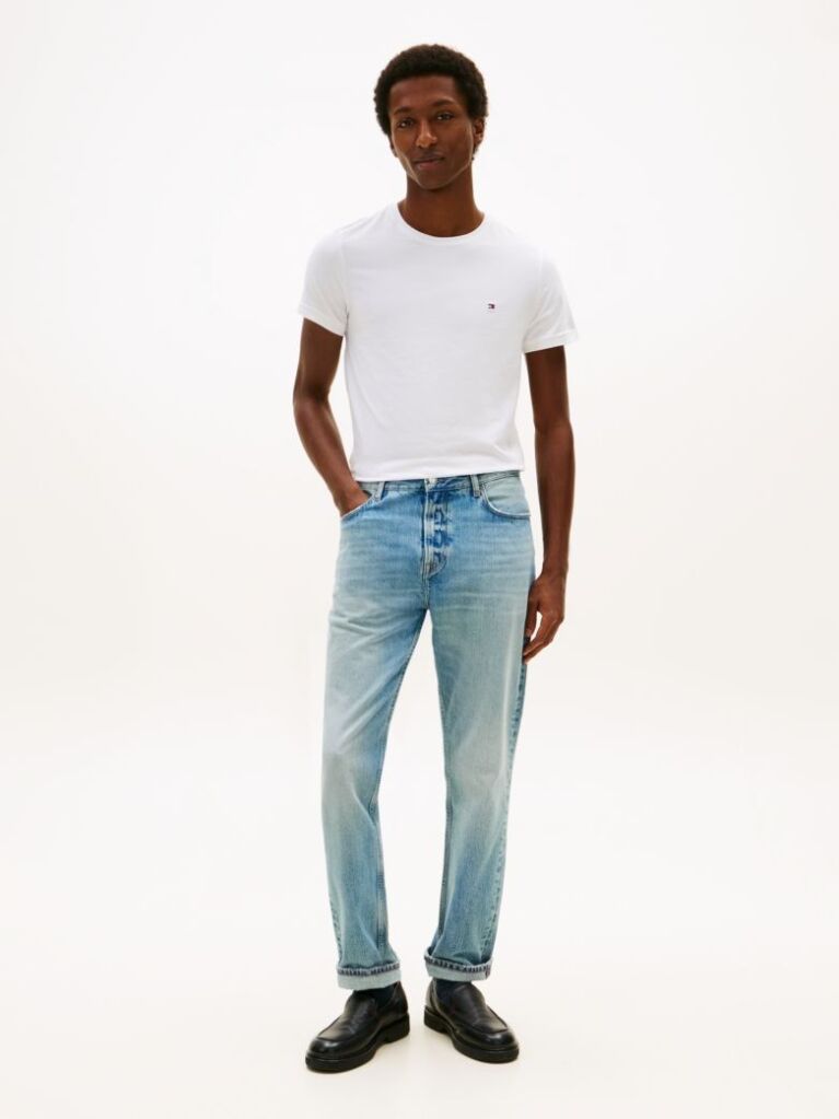 Άσπρο TH Flex T-Shirt Σε Slim Γραμμή  Άνδρες