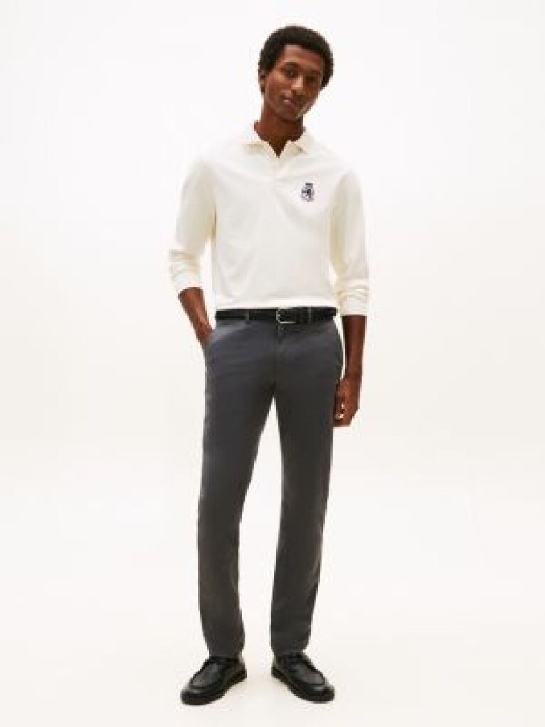 Grey Bleecker Stretch Cotton Chinos  Men