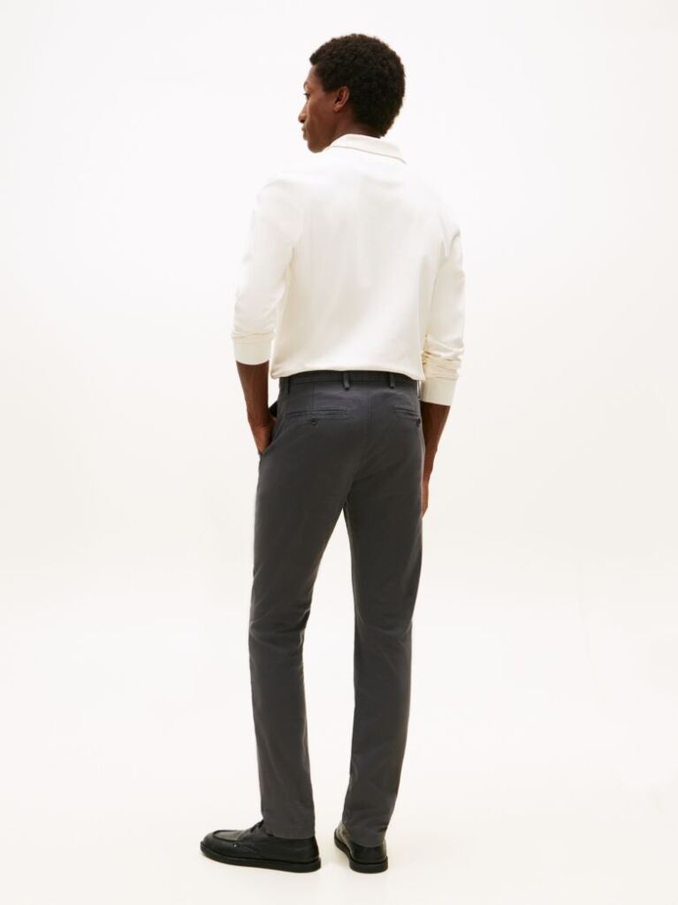 Grey Bleecker Stretch Cotton Chinos  Men