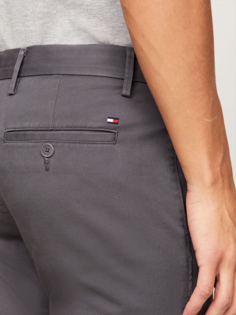 Grey Bleecker Stretch Cotton Chinos  Men