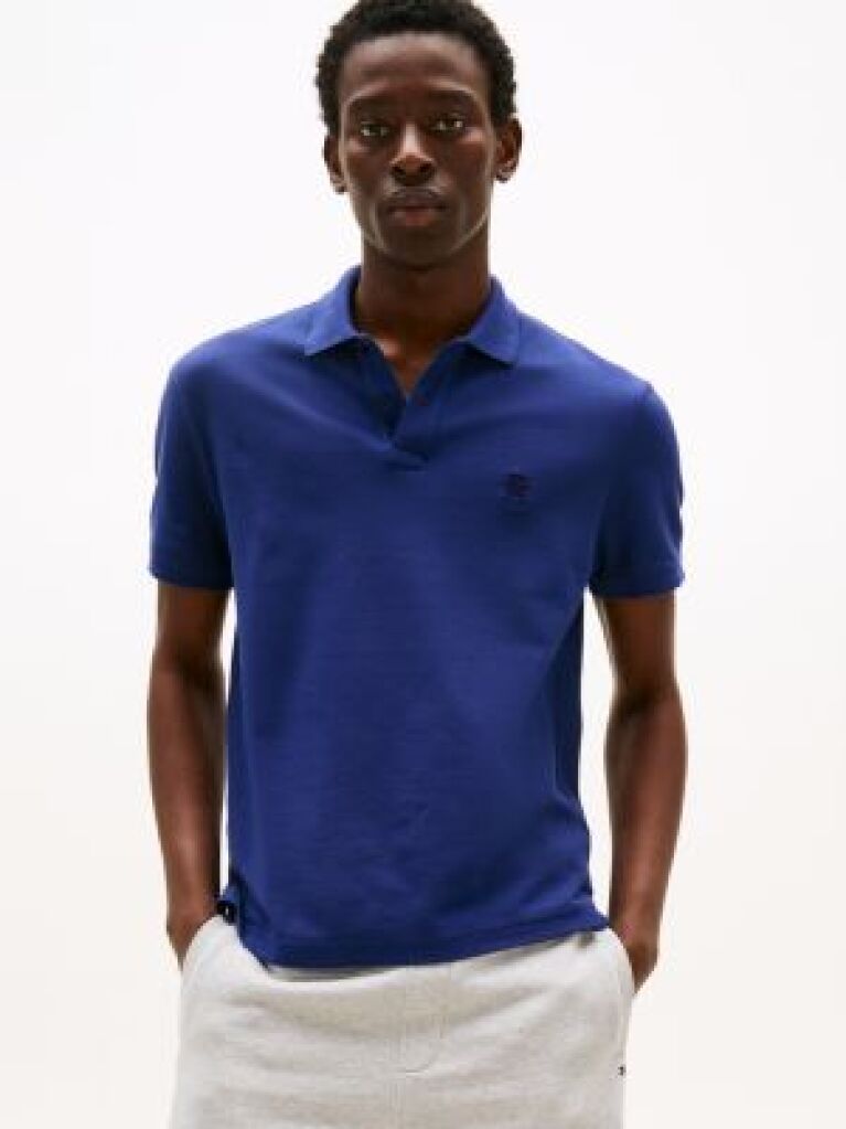 Blue TH Monogram Polo Shirt  Men