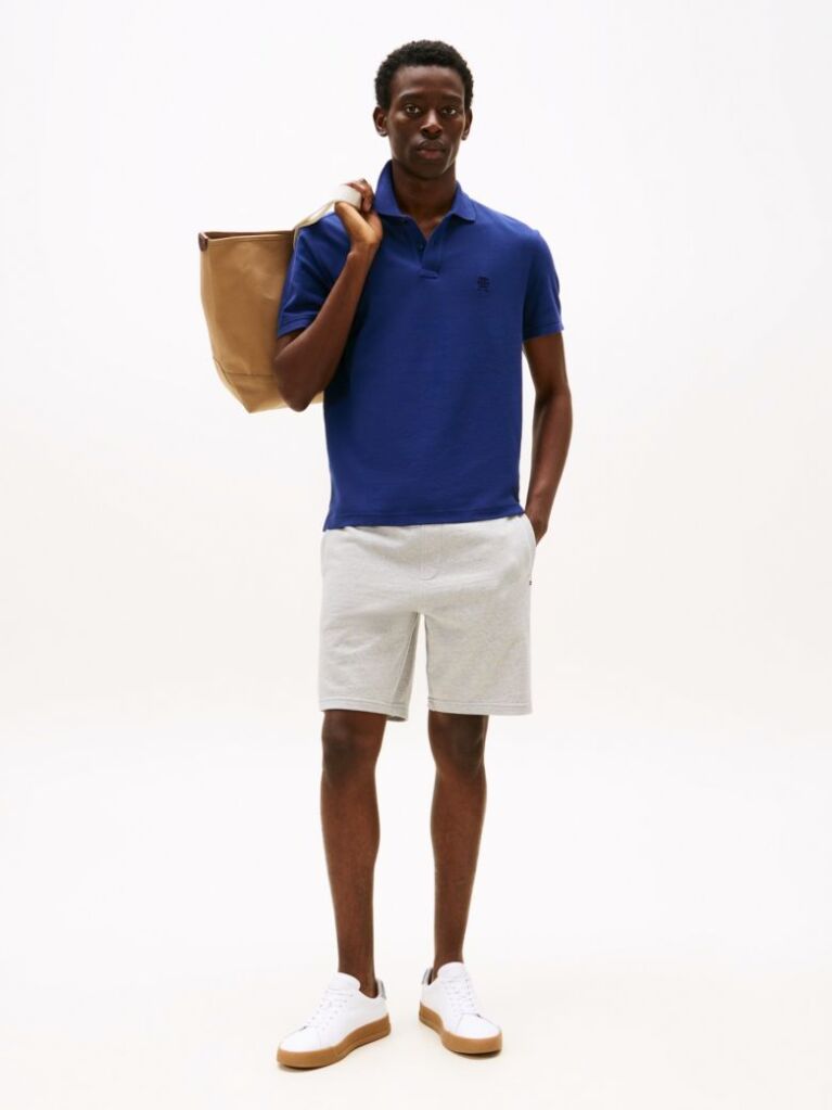 Blue TH Monogram Polo Shirt  Men