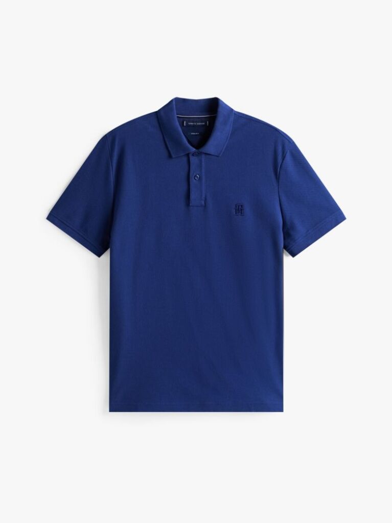 Blue TH Monogram Polo Shirt  Men