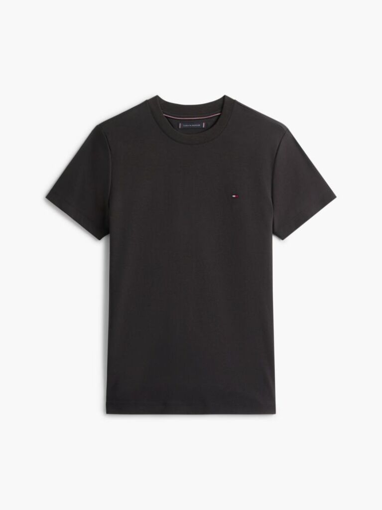 Μαύρο Slim T-Shirt Με Κεντητό Σημαιάκι  Άνδρες