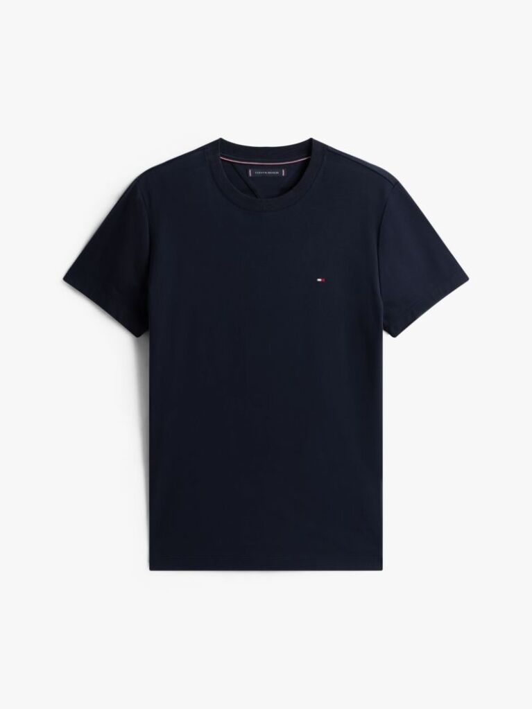 Blue Flag Embroidery Interlock Slim Fit T-Shirt  Men