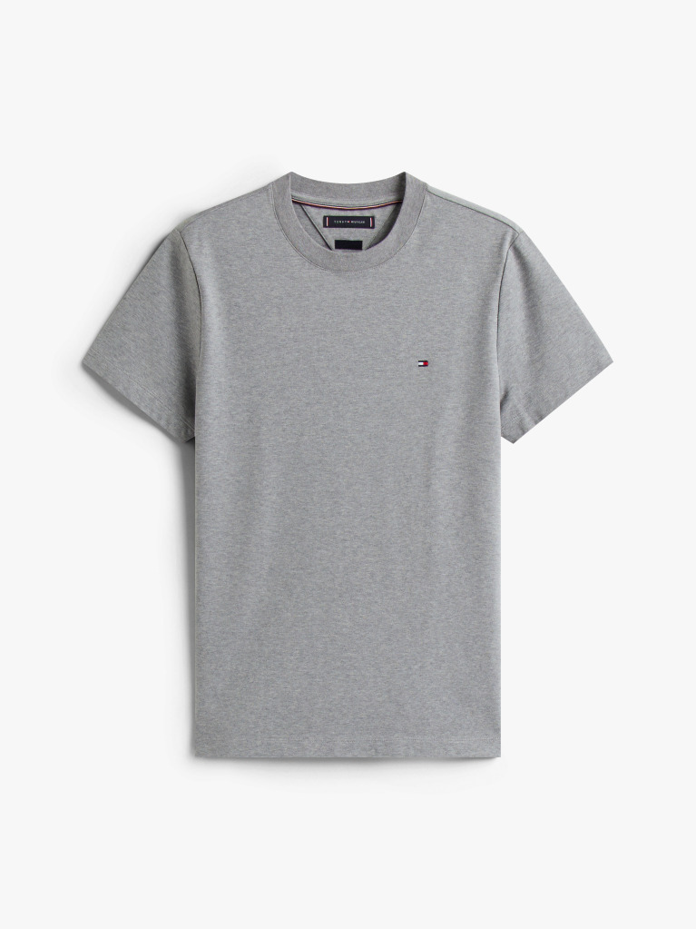 Grey Flag Embroidery Interlock Slim Fit T-Shirt  Men