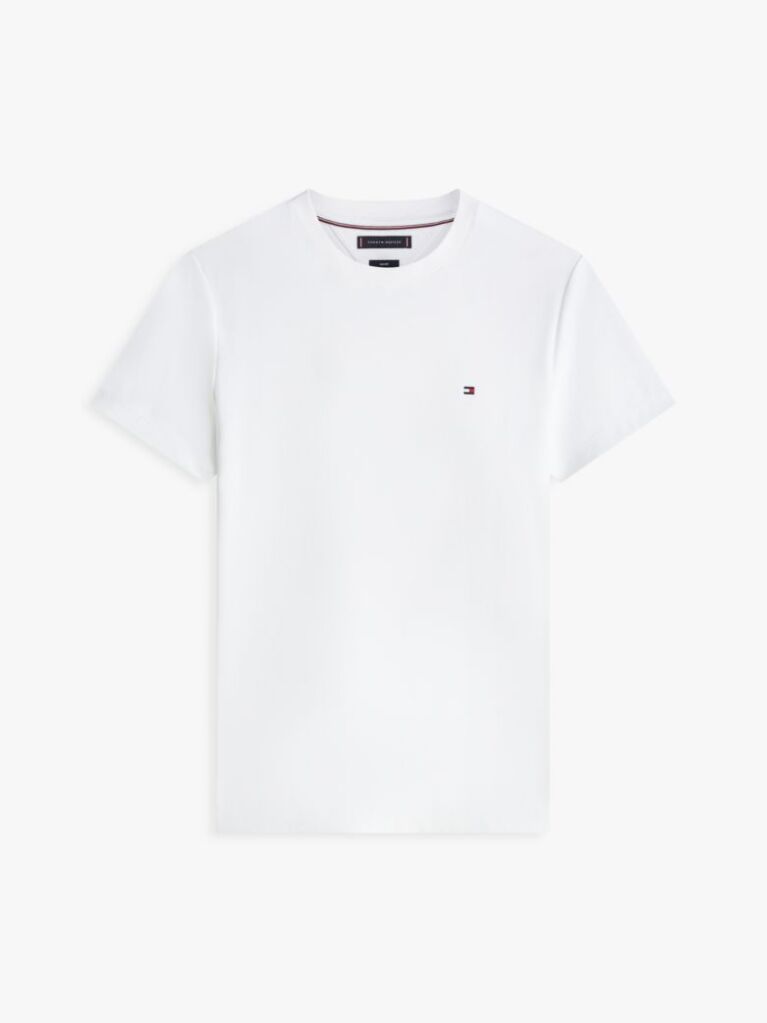 White Flag Embroidery Interlock Slim Fit T-Shirt  Men