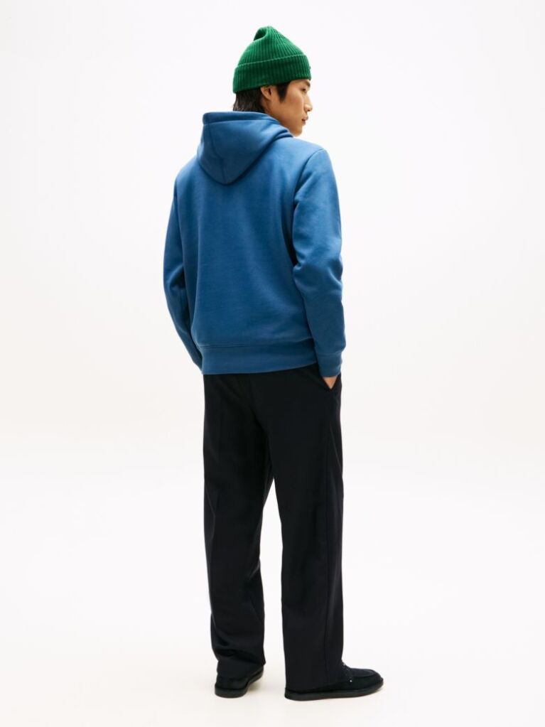 Blue Script Logo Hoodie  Men