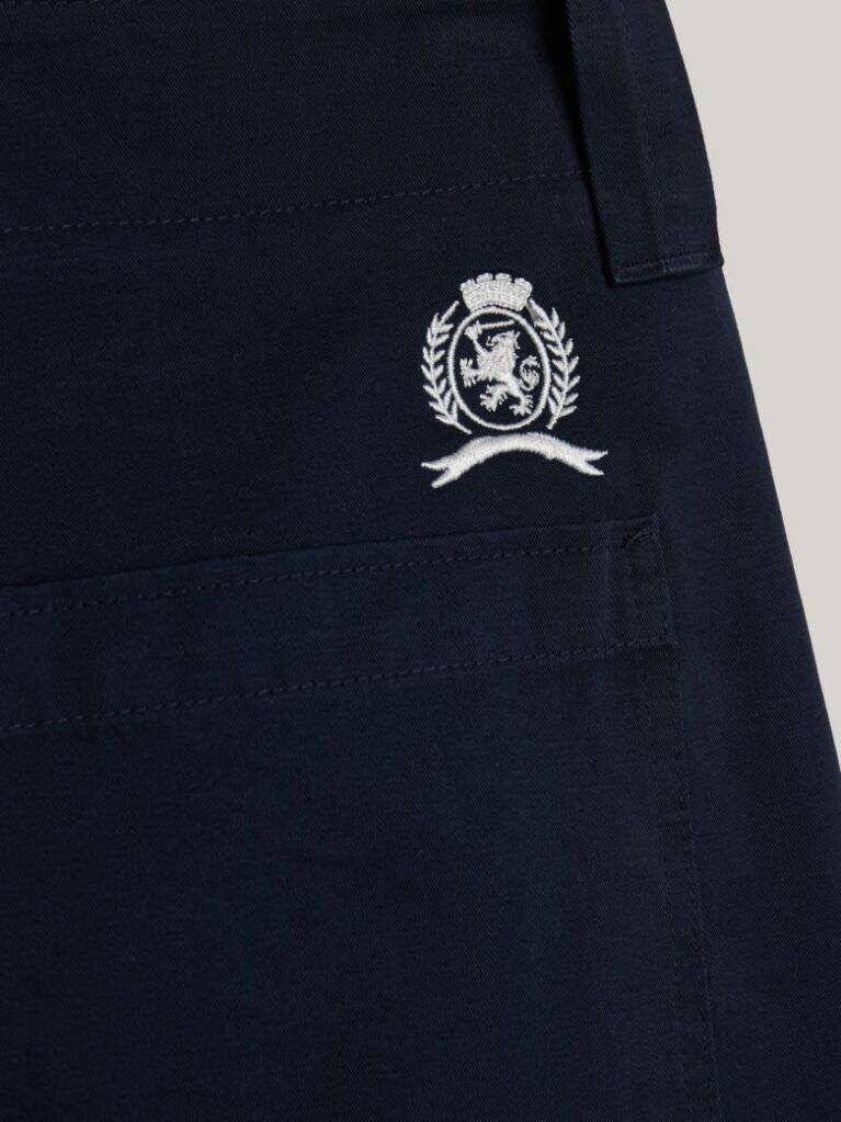 Blue Crest Cropped Adjustable Cuff Chinos  Men