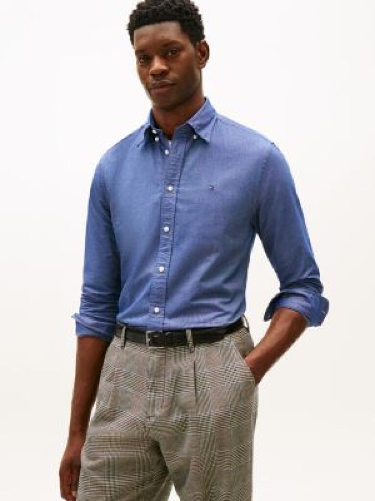 Blue Heritage Regular Fit Oxford Shirt  Men