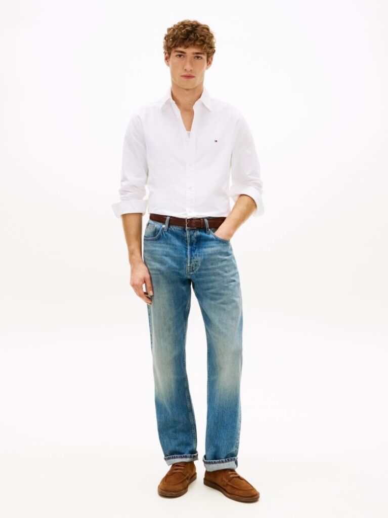 White Heritage Regular Fit Oxford Shirt  Men