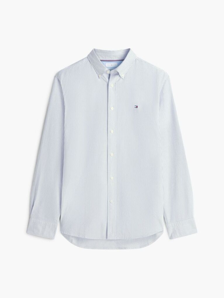 Blue Heritage Stripe Regular Fit Oxford Shirt  Men