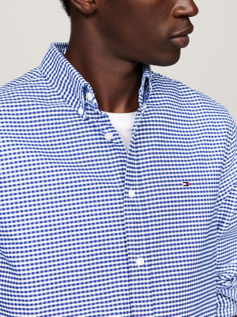 Blue Gingham Regular Fit Oxford Shirt  Men