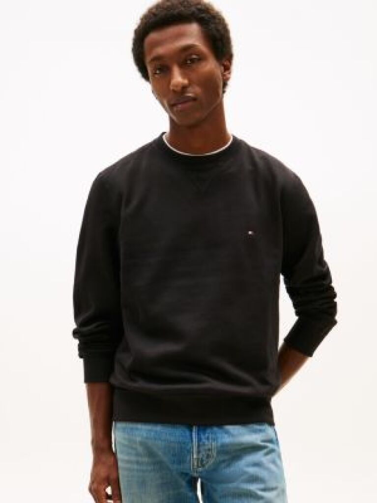 Black Fleece Crew Neck Sweatshirt  Men