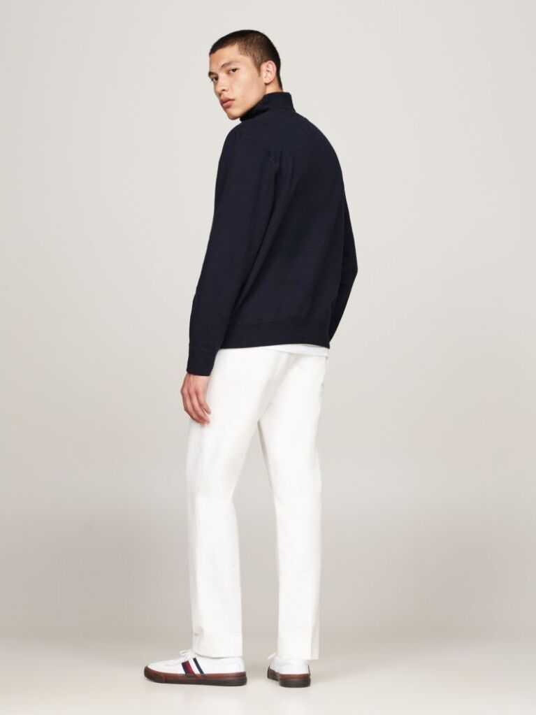 Blue Quarter-Zip Fleece Sweatshirt  Men